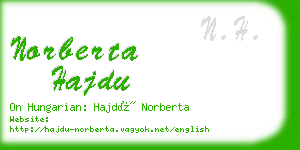 norberta hajdu business card